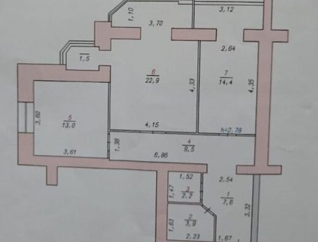 Продаж квартири 2 кімнати 75 кв. м. ЖК Брістоль (Виставка) Хмельницький