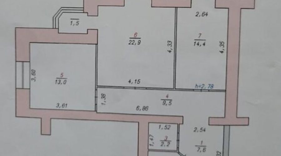 Продаж квартири 2 кімнати 75 кв. м. ЖК Брістоль (Виставка) Хмельницький