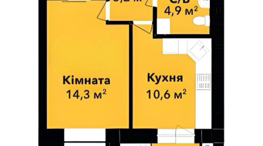 Продаж квартири 1 кімната 40 кв. м. Перлина Проскурова (Ракове) Хмельницький