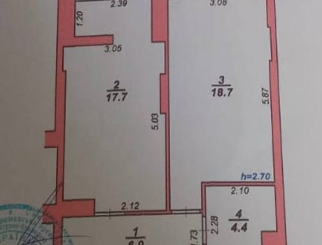 Продаж квартири 1 кімната 47 кв. м. ЖК “Парковий бульвар (Центр) Хмельницький
