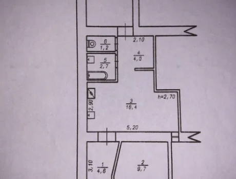 Продаж квартири 3 кімнати 49 кв. м. (Дубове) Хмельницький