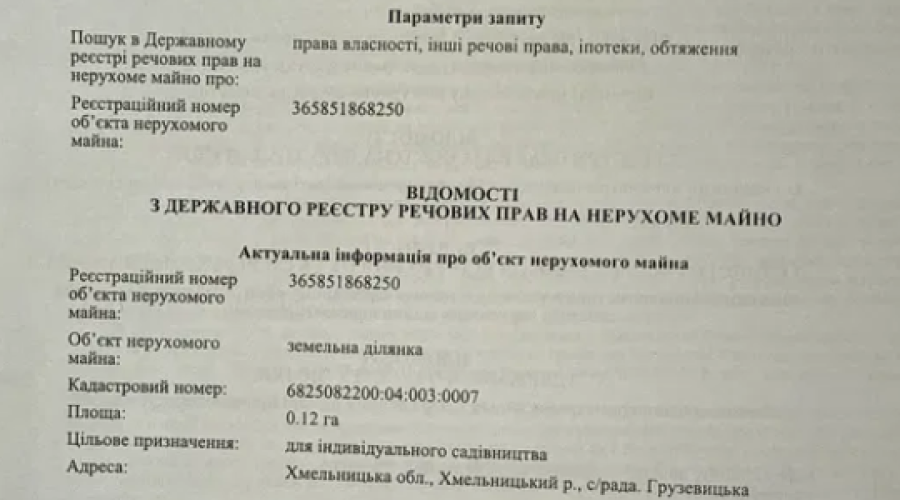 Продаж земельної ділянки (Гречани) Хмельницький