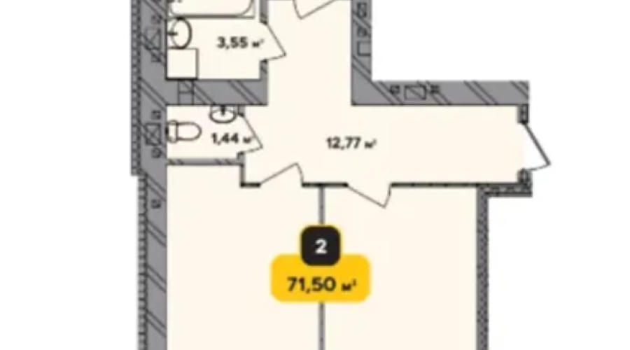 Продаж квартири 1 кімната 37 кв. м. ЖК Ранкове (Виставка) Хмельницький