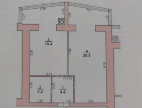 Продаж квартири 2 кімнати 68 кв. м. ЖК Барви (Озерна) Хмельницький